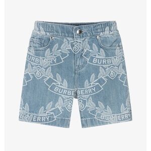 Children’s Burberry Motif logo denim shorts sz 8Y